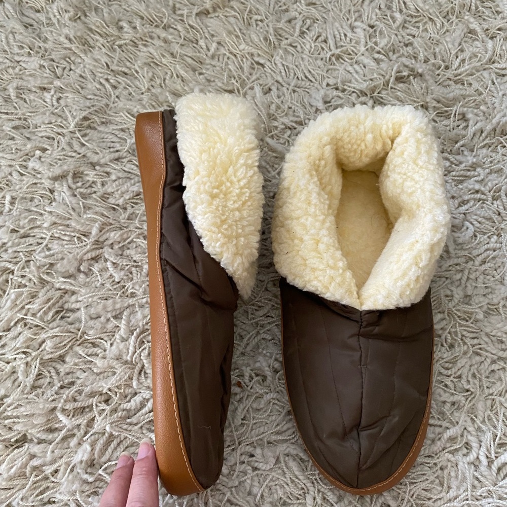 Vintage Quilted Nylon Warm Up Bootie Slipper, men’s size 11